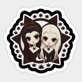 Two Witches Duo Goth Sticker